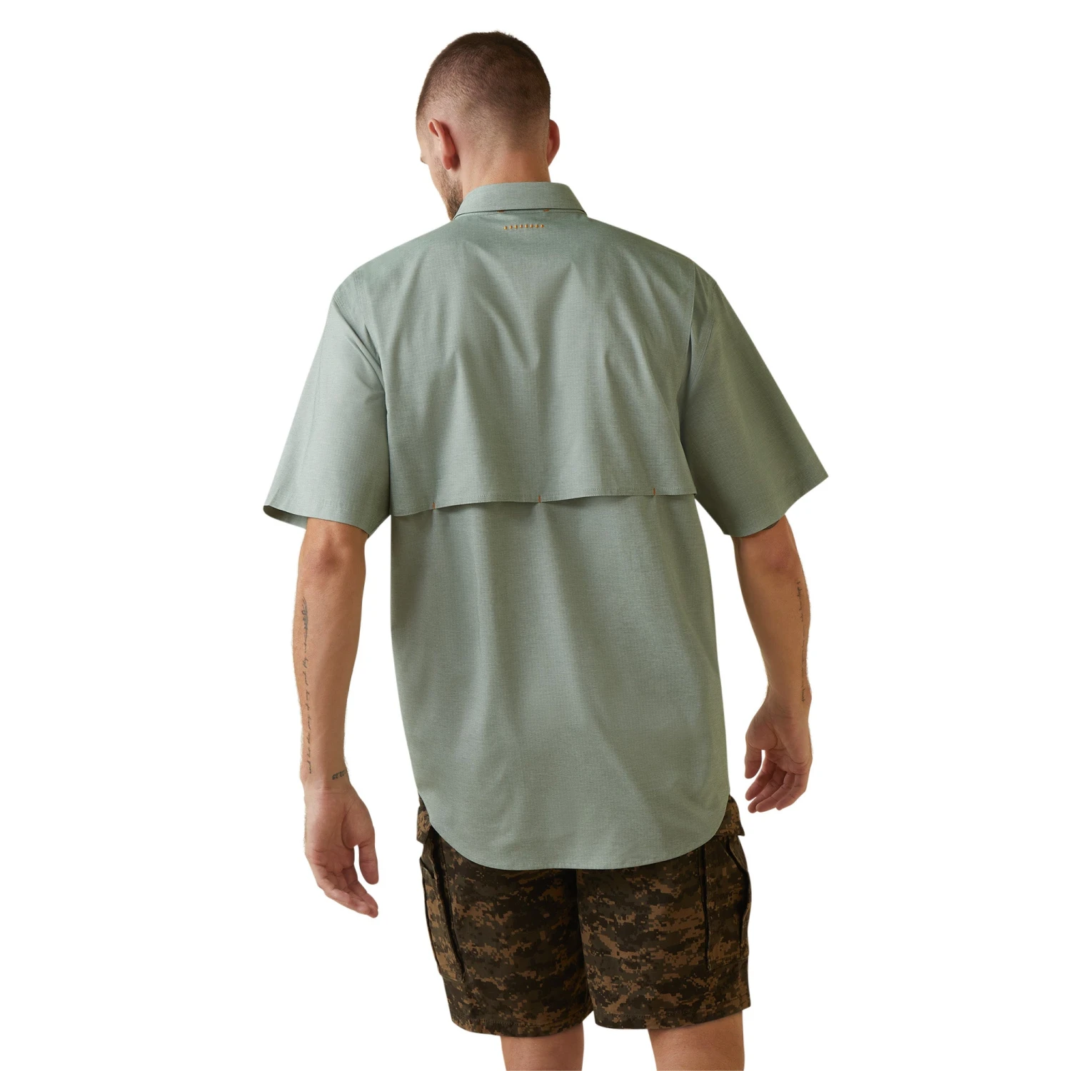 Ariat® Men's Rebar Made Tough VentTEK DuraStretch™ Green Shirt 10043578 2 Ariat® Men's Rebar Made Tough VentTEK DuraStretch™ Green Shirt 10043578 - Image 2