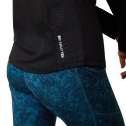 Ariat® Ladies Breathe 1/4 Zip Baselayer Black Sweatshirt 10043387 -Ariat Style S23 WMS ENGL 10043387 detail03