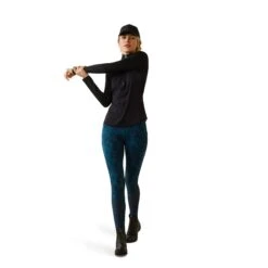 Ariat® Ladies Breathe 1/4 Zip Baselayer Black Sweatshirt 10043387 -Ariat Style S23 WMS ENGL 10043387 full