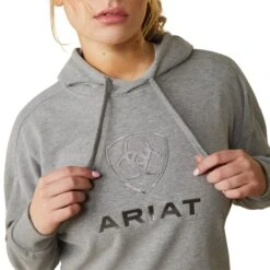Ariat® Ladies Just Hood Mid Layer Heather Grey Hoodie 10043443 -Ariat Style S23 WMS ENGL 10043443 detail05