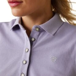 Ariat® Ladies Prix 2.0 Polo Heirloom Lilac Sleeveless Shirt 10043538 9 Ariat® Ladies Prix 2.0 Polo Heirloom Lilac Sleeveless Shirt 10043538 -Ariat Style S23 WMS ENGL 10043538 detail02