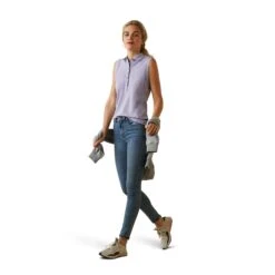 Ariat® Ladies Prix 2.0 Polo Heirloom Lilac Sleeveless Shirt 10043538 11 Ariat® Ladies Prix 2.0 Polo Heirloom Lilac Sleeveless Shirt 10043538 -Ariat Style S23 WMS ENGL 10043538 full