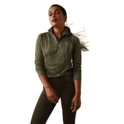 Ariat® Ladies Sunstopper 2.0 1/4 Zip Beetle Dot Baselayer 10043592