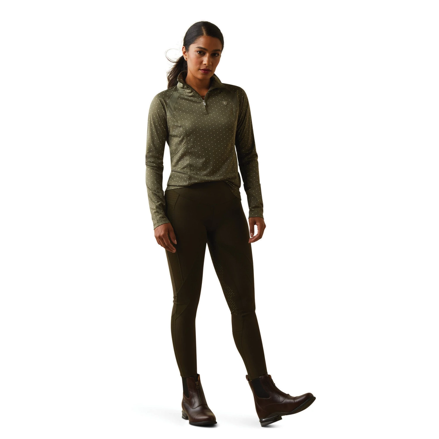 Ariat® Ladies Sunstopper 2.0 1/4 Zip Beetle Dot Baselayer 10043592 3 Ariat® Ladies Sunstopper 2.0 1/4 Zip Beetle Dot Baselayer 10043592 - Image 3