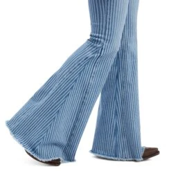 Ariat Ladies Laser Stripe Slim Light Wash Trouser Denim Jeans 10042601 -Ariat Style S23 WMS WEST 10042601 detail03