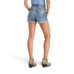 Ariat Ladies Jazmine 5" Silver Gloss Denim Shorts 10043201