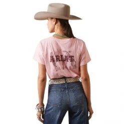 AriatĀ® Ladies R.E.A.LĀ⢠Grazin Graphic Coral Blush T-Shirt 10043410