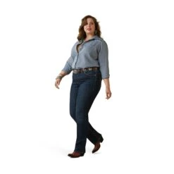 Ariat® Ladies R.E.A.L Billie Jean Embroidered Chambray Shirt 10043451 15 Ariat® Ladies R.E.A.L Billie Jean Embroidered Chambray Shirt 10043451 -Ariat Style S23 WMS WEST 10043451 full plus