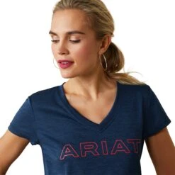 Ariat® Ladies Laguna Navy Eclipse Logo Top 10043610 -Ariat Style S23 WMS WEST 10043610 detail01