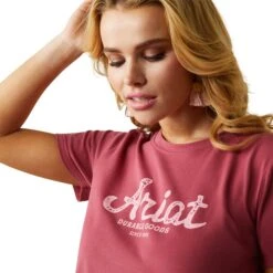 Ariat® Ladies R.E.A.L™ Durable Goods Earth Red T-Shirt 10043679 -Ariat Style S23 WMS WEST 10043679 detail01