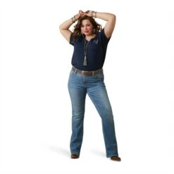 Ariat® Ladies R.E.A.L Mama Hen Navy Eclipse T-Shirt 10043758 -Ariat Style S23 WMS WEST 10043758 full plus