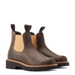 Ariat® Ladies Fatbaby Twin Gore Worn Hickory Western Boots 10044409 -Ariat Style S23 WMS WEST 10044409 pair