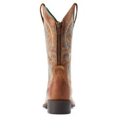 Ariat® Ladies Round Up Back Zip Desert Sand Tan Western Boots 10044432 10 Ariat® Ladies Round Up Back Zip Desert Sand Tan Western Boots 10044432 -Ariat Style S23 WMS WEST 10044432 heel