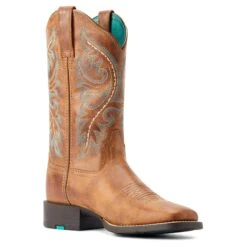 Ariat® Ladies Round Up Back Zip Desert Sand Tan Western Boots 10044432 11 Ariat® Ladies Round Up Back Zip Desert Sand Tan Western Boots 10044432 -Ariat Style S23 WMS WEST 10044432 medial