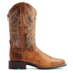 Ariat® Ladies Round Up Back Zip Desert Sand Tan Western Boots 10044432 9 Ariat® Ladies Round Up Back Zip Desert Sand Tan Western Boots 10044432 -Ariat Style S23 WMS WEST 10044432 side11