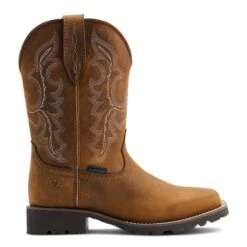 Ariat® Ladies Unbridled™ Rancher H2O Oily Distressed Tan Boots 10044437 -Ariat Style S23 WMS WEST 10044437 side1