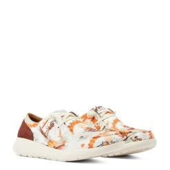 Ariat® Ladies Hilo Aloha Surfing Longhorn Print White Shoes 10044521 -Ariat Style S23 WMS WEST 10044521 pair