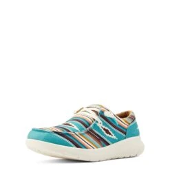 Ariat® Ladies Hilo Turquoise Serape Print Slip On Shoes 10044590 -Ariat Style S23 WMS WEST 10044590 3 4 front