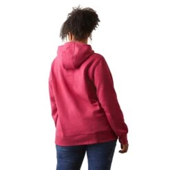 Ariat® Ladies Rebar Cherries Julibee Pink Heather Graphic Hoodie 10043364 -Ariat Style S23 WMS WORK 10043364 back plus