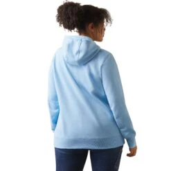 Ariat® Ladies Rebar Dutch Canal Blue Heather Graphic Hoodie 10043365 -Ariat Style S23 WMS WORK 10043365 back plus