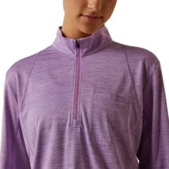 Ariat® Ladies Rebar Evolution Paisley Purple 1/2 Zip T-Shirt 10043434 -Ariat Style S23 WMS WORK 10043434 detail01