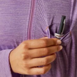 Ariat® Ladies Rebar Evolution Paisley Purple 1/2 Zip T-Shirt 10043434 -Ariat Style S23 WMS WORK 10043434 detail02