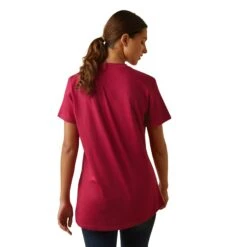 Ariat® Ladies Rebar Cotton Strong™ Cherries Jubilee Pink T-Shirt 10043562 -Ariat Style S23 WMS WORK 10043562 back