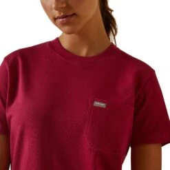 Ariat® Ladies Rebar Cotton Strong™ Cherries Jubilee Pink T-Shirt 10043562 -Ariat Style S23 WMS WORK 10043562 detail01
