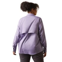 Ariat® Ladies Rebar Made Tough VentTEK DuraStretch™ Purple Shirt 10043563 -Ariat Style S23 WMS WORK 10043563 back plus