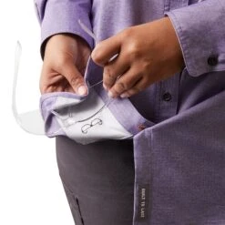 Ariat® Ladies Rebar Made Tough VentTEK DuraStretch™ Purple Shirt 10043563 -Ariat Style S23 WMS WORK 10043563 detail02 plus