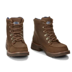 Tony Lama® Men's Conductor 6" Brown Composite Moc Toe Boots TW3410 -Ariat Style TW3410a