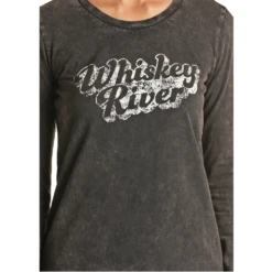 Rock & Roll Cowgirl® Whiskey River Long Sleeve Graphic T-Shirt 48T2382 -Ariat Style Untitled21582
