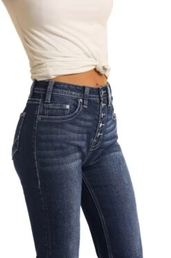 Rock & Roll Denim High Rise Trouser Extra Stretch Jeans W8H4165 -Ariat Style W8H4165 D min