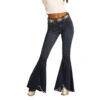 Rock & Roll Cowgirl Ladies Dark Vintage Bell Bottom Jeans WHB9766