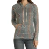 Panhandle White Label® Ladies Aztec Print Jade Pullover Hoodie WLWT94R01N-34