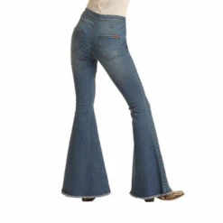 Rock & Roll Denim Ladies Medium Wash Bargain Bell Bottoms WPB1658 5 Rock & Roll Denim Ladies Medium Wash Bargain Bell Bottoms WPB1658 -Ariat Style WPB1658 AB