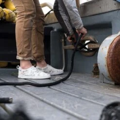 XTRATUF Ladies Sharkbyte Canvas White Camo Deck Shoes XSW-102 -Ariat Style XSW102 lifestyle EXTRALARGE