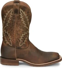 Tony Lama Men's Tan Retan Square Toe Boots XT5104 -Ariat Style XT5104 617x563 Profile