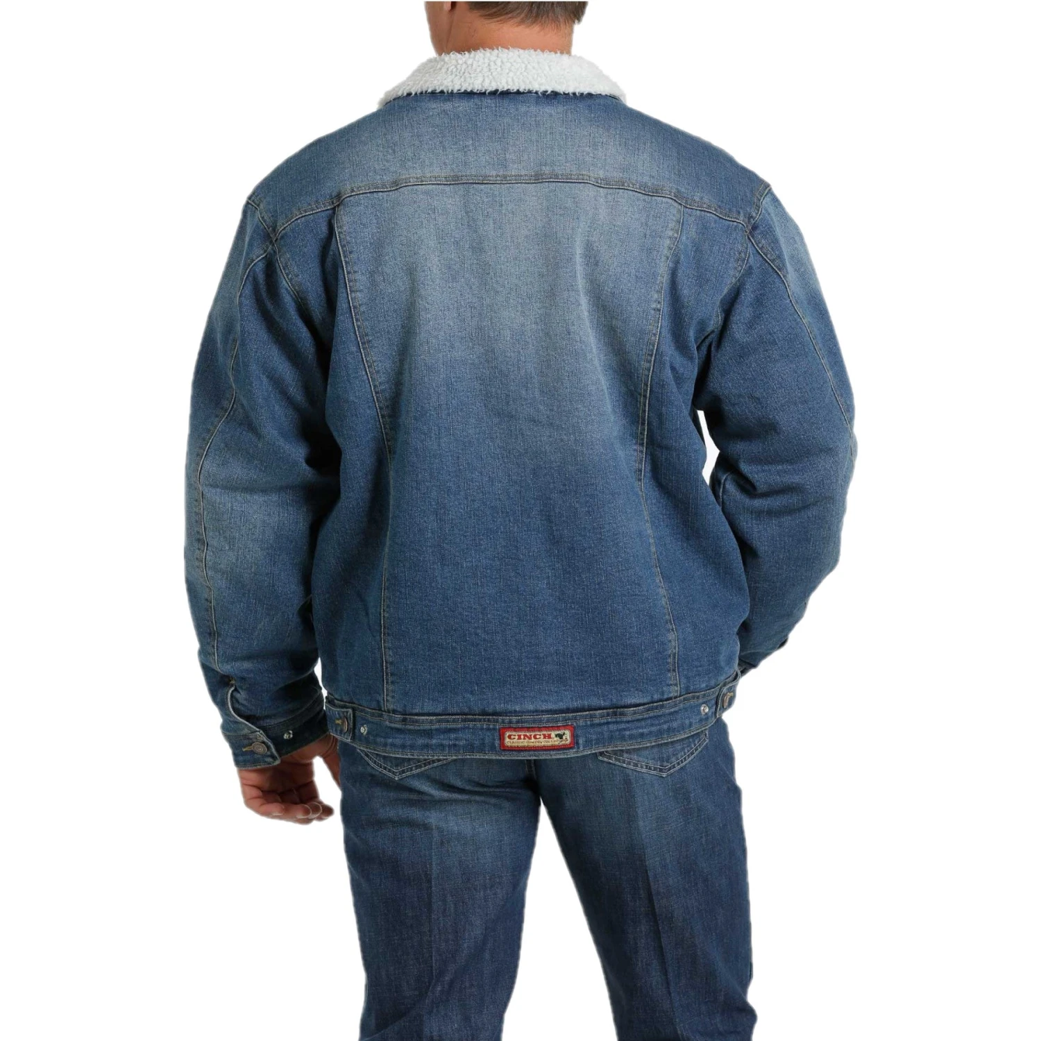 Cinch Men's Sherpa Lined Denim Jacket MWJ1549001 2 Cinch Men's Sherpa Lined Denim Jacket MWJ1549001 - Image 2