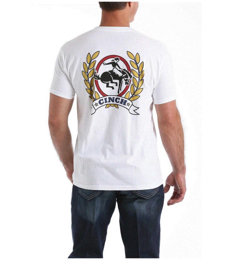 Cinch Men's Logo Graphic White Crest T-Shirt MTT1690379 2 Cinch Men's Logo Graphic White Crest T-Shirt MTT1690379 - Image 2