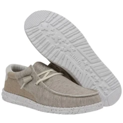 Hey Dude Men's Wally Stitch Dirt Road Beige Slip On Shoes 40021-2Z7 -Ariat Style dirtroad