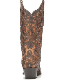 Corral Boots Corral Ladies Brown Full Overlay And Stud Boots G1309 -Ariat Style g1309 back
