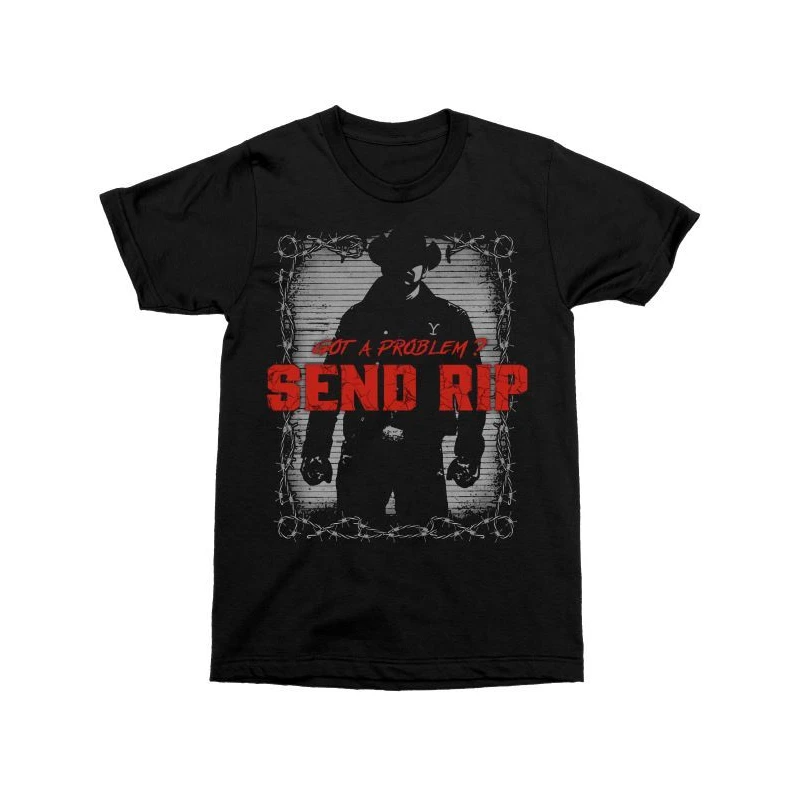 Yellowstone® Men's "Got A Problem? Send Rip" Black T-Shirt 66-301-328 1 Yellowstone® Men's "Got A Problem? Send Rip" Black T-Shirt 66-301-328