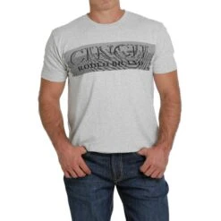 Cinch Men's Short Sleeve Jersey Heather Grey T-Shirt MTT1690456