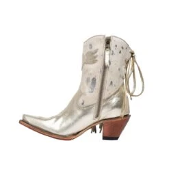 Junky Gypsy Ladies Spirit Animal Shortie Champagne Boots JG0040G -Ariat Style jg0040g spiritanimalshortie champagnemetallicsilvercharo ps6 20210730