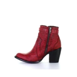 Circle G By Corral Ladies Red Zipper Ankle Boots L5699 -Ariat Style l5699 alta07