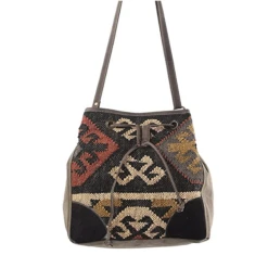 Olay Aztec Rug Woven & Cowhide Canvas Shoulder Bag LB269 5 Olay Aztec Rug Woven & Cowhide Canvas Shoulder Bag LB269 -Ariat Style lb2692