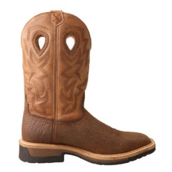Twisted X 12" Men's Western-Dark Brown And Tan-Work Boot MLCWW05 -Ariat Style mlcww05 4