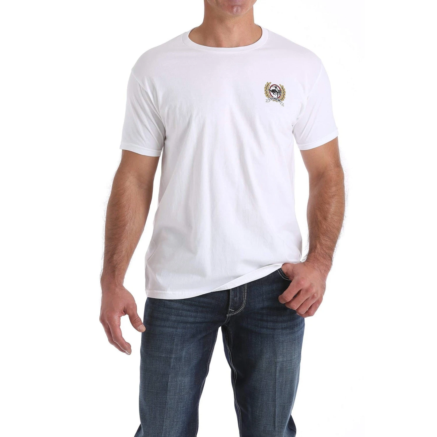 Cinch Men's Logo Graphic White Crest T-Shirt MTT1690379 1 Cinch Men's Logo Graphic White Crest T-Shirt MTT1690379