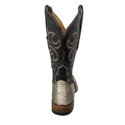 Cowtown Men's Natural Cobra Black Square Toe Boots Q807 -Ariat Style q8072222222 2